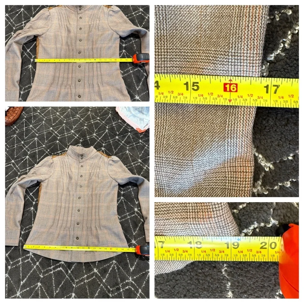 Free People plaid jacket pleated